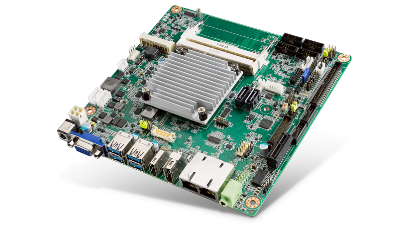 Mini-ITX Motherboard Intel&reg; Atom N3350 with DP++, HDMI, VGA, 2GbE